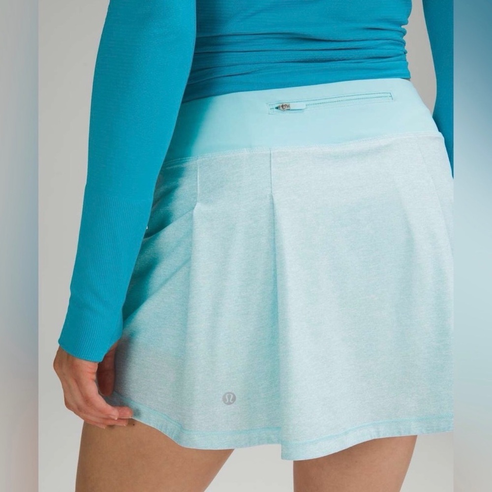 Lululemon Pace Rival Skirt Heather Lux Multi Icing Blue / Icing Blue | Size 6